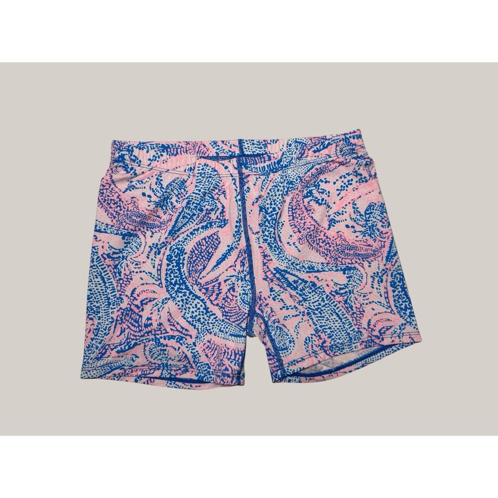 Lilly Pulitzer Shorts Womens Size XS Pink Blue Luxletic Biker Short 3" Inseam